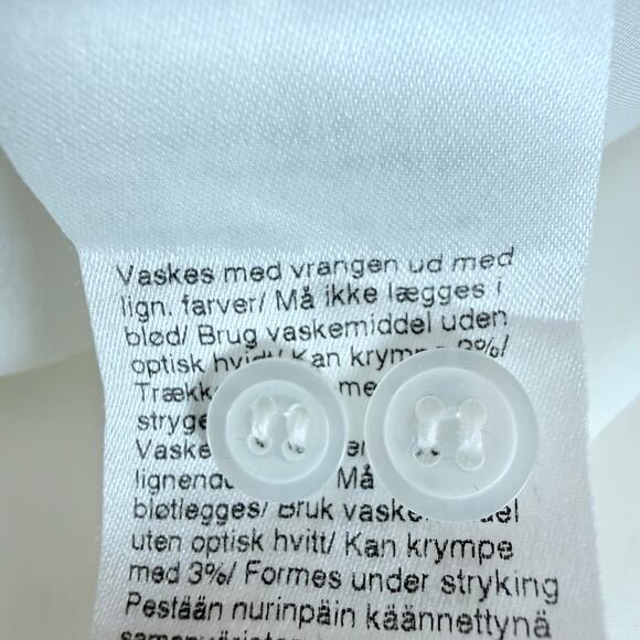 Filippa K White Button Down Shirt Minimalist Scandinavian Blouse S 100% Lyocell - Picture 10 of 11